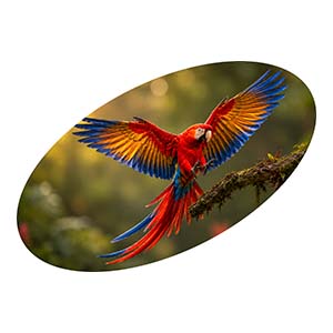 Scarlet Macaw Full Flight